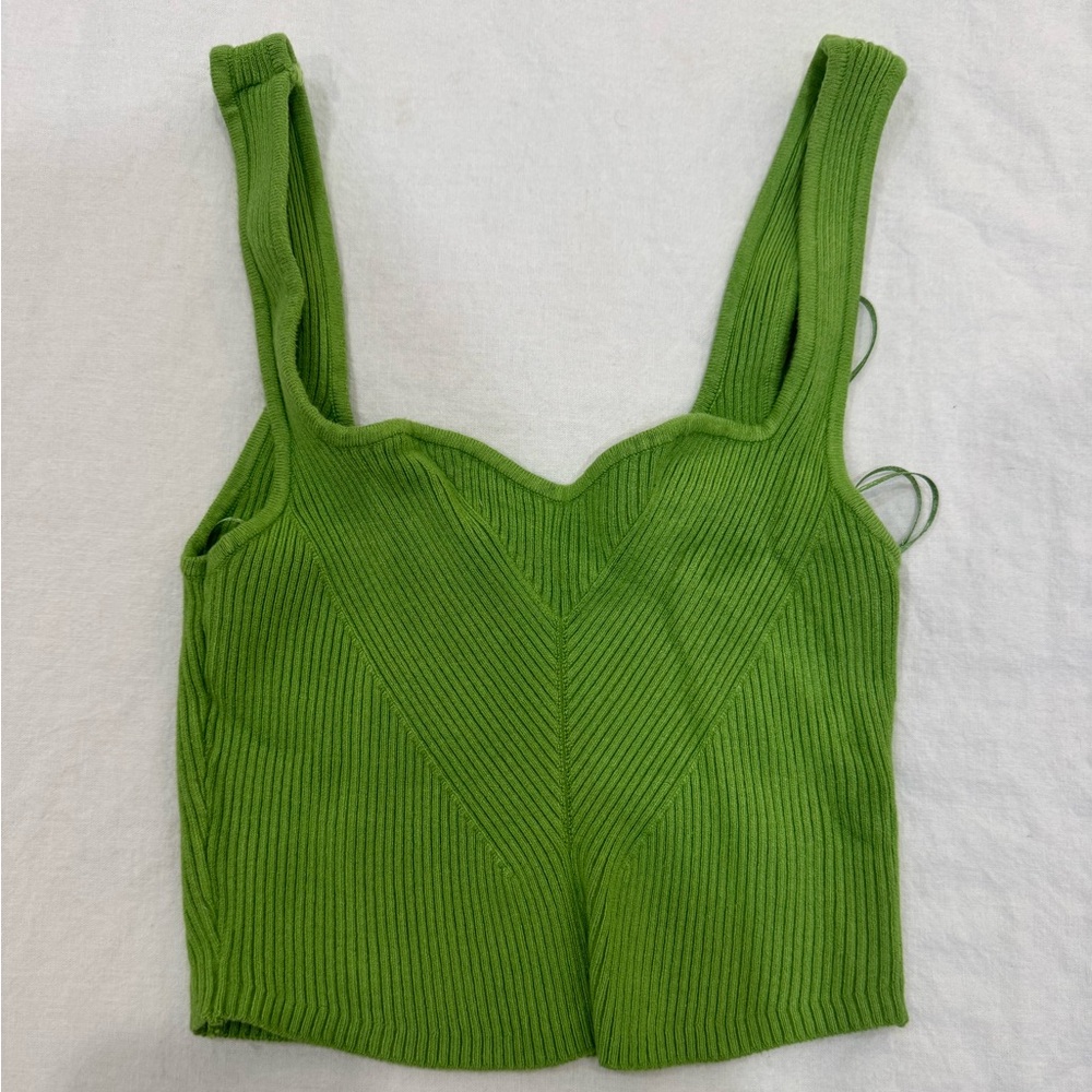 Urban outfitters green ribbed tank size s